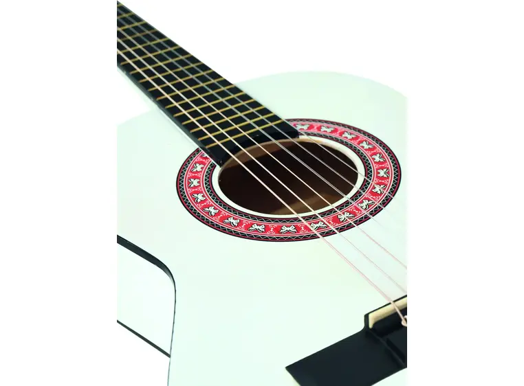 DIMAVERY AC-303 Classic Guitar 1/2, white 